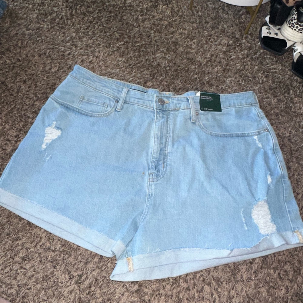 Light Blue Denim Women's Shorts